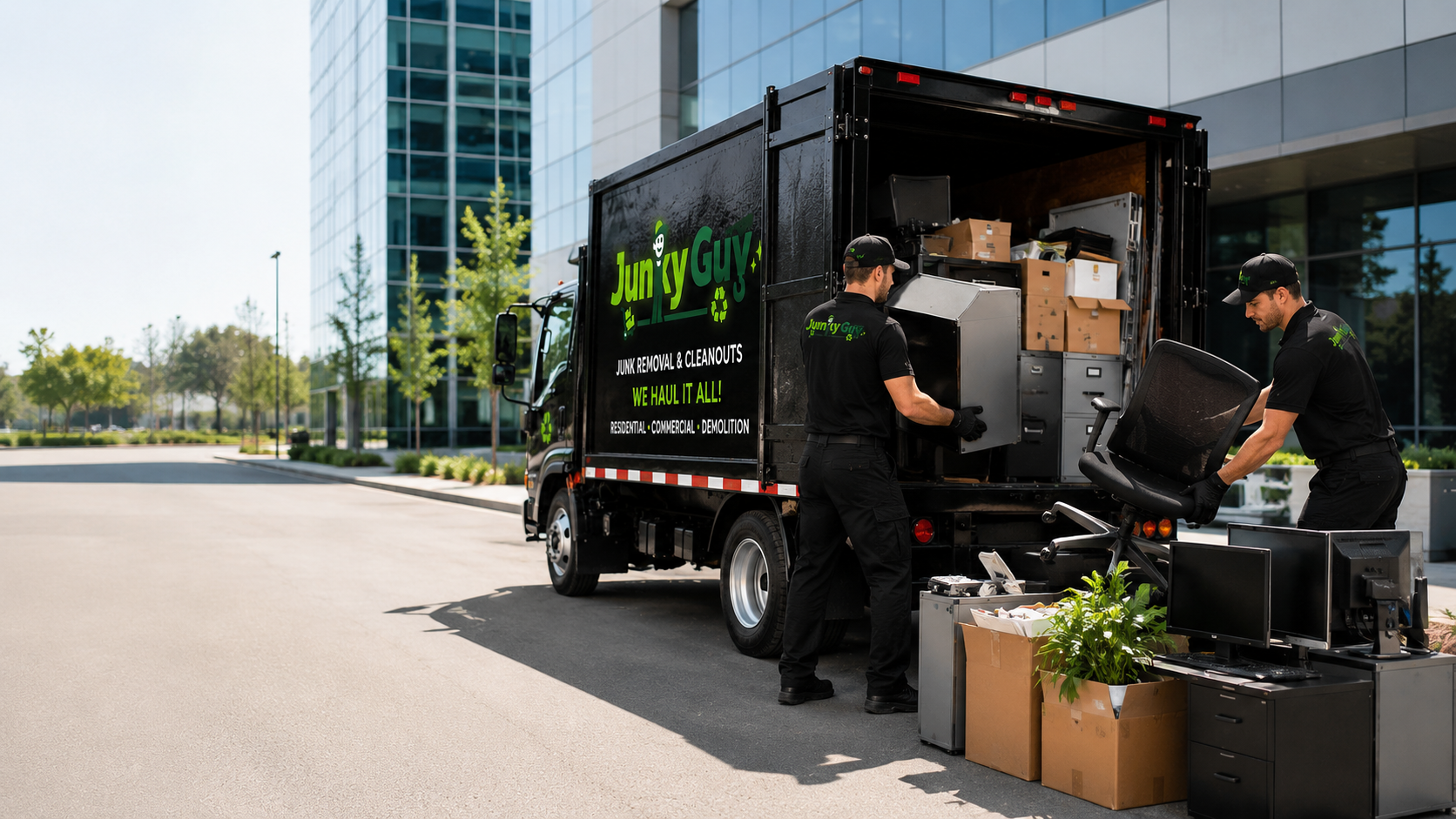 Junky Guy crew clearing out junk